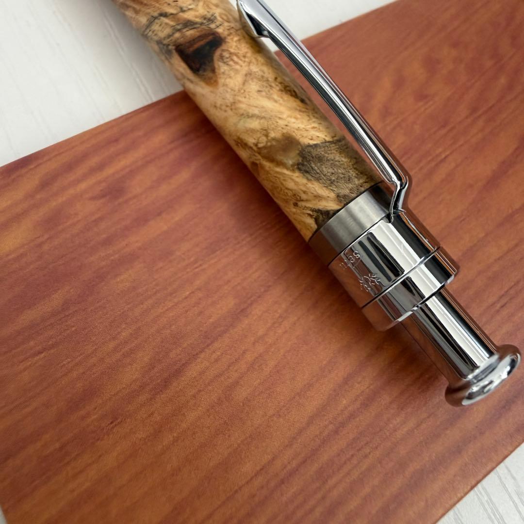 【新品未使用】工房楔 ルーチェペン（ボールペン）花梨紅白（こぶ杢）