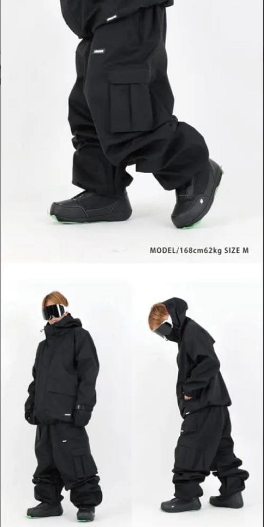 ハイマスマニア HIMASS MANIA カーゴパンツ ブラック Mサイズ