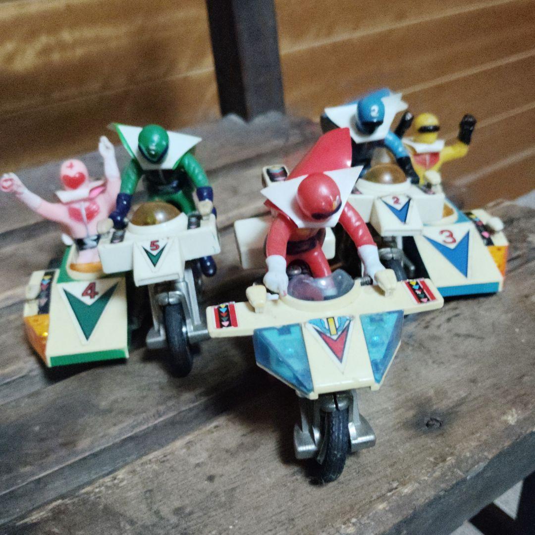 【貴重】秘密戦隊ゴレンジャー　超合金レッドブルーグリーンマシーン3体セット当時物