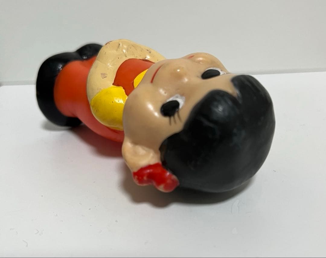 不二家 ペコちゃん ソフビ　フィギュア　マグネット 磁石付　手塗り 昭和レトロ