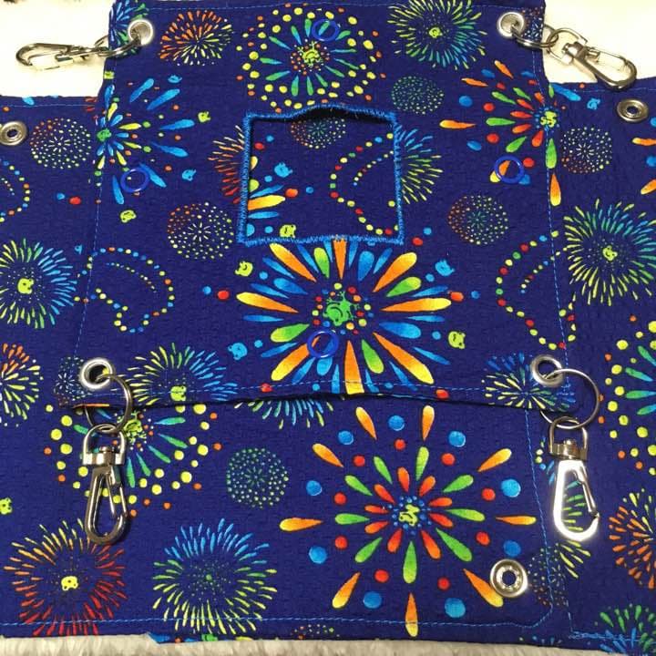 モモンガハウス(花火・蛙)青  夏仕様  涼しい夏生地を使用❗️1650円