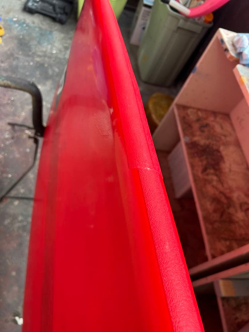 404 EMPIRE SUPサーフボード 9'0\" 赤色 フィン、パドル付き