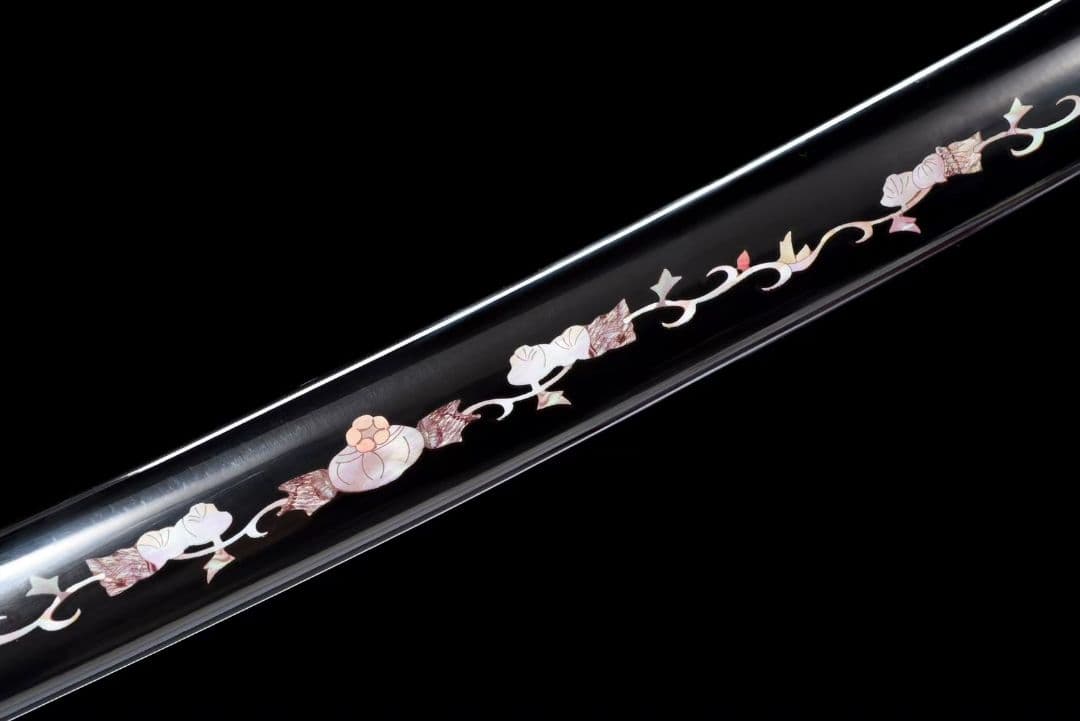 【黒魂の侍】古兵器 刀装具 日本刀　模造刀 居合刀 武士道 鑑賞用 美術刀