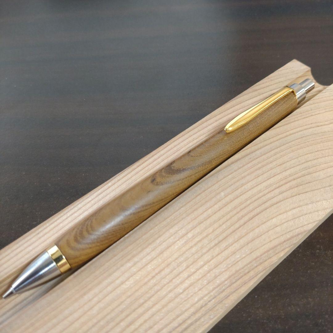 ウッドペンクラフト　シャープペンシル　御蔵島　金桑