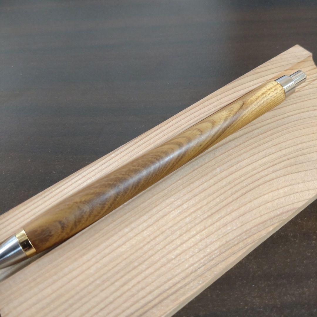 ウッドペンクラフト　シャープペンシル　御蔵島　金桑