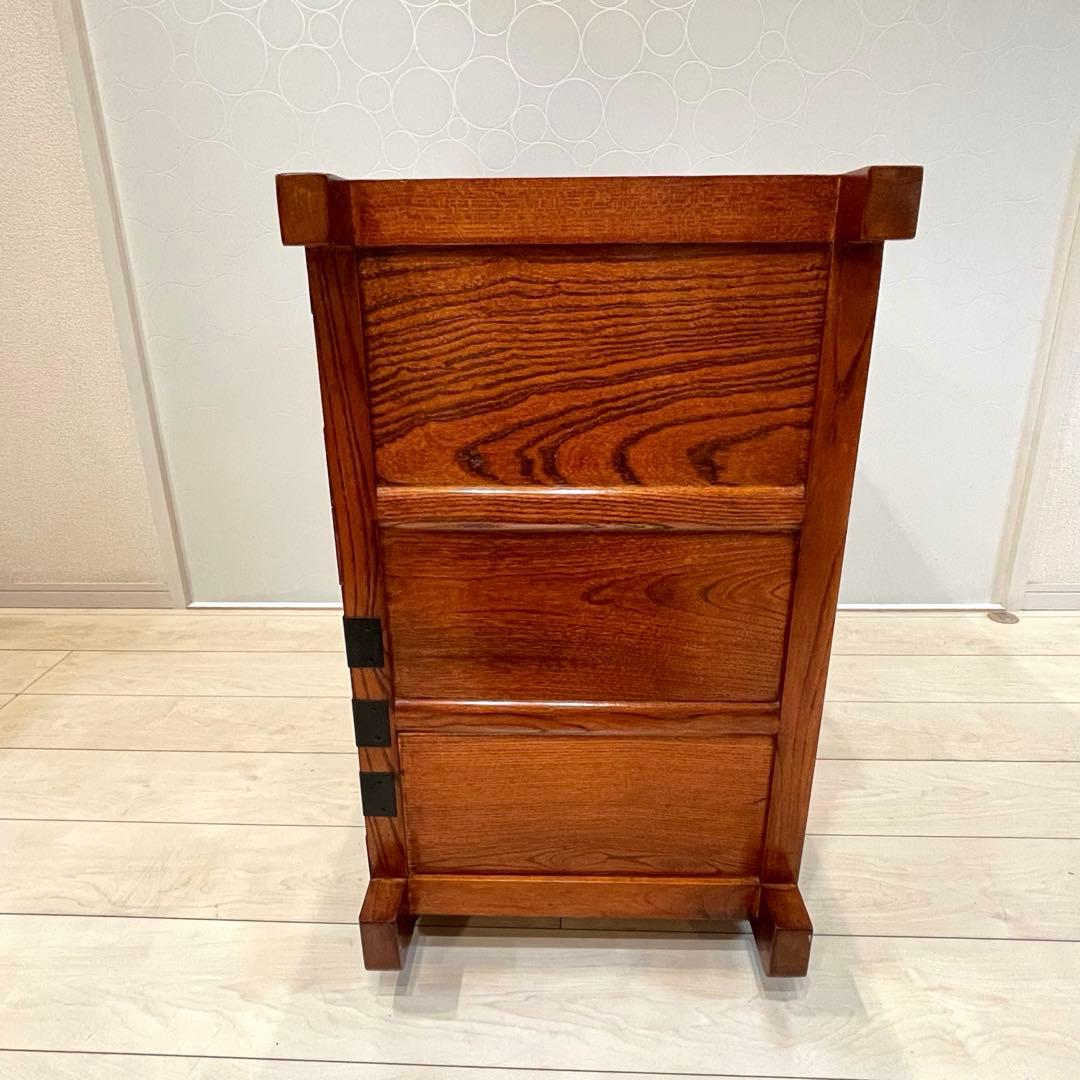 【美品】時代箪笥 車箪笥 和箪笥 龍金具 無垢材 民芸家具 レトロ アンティーク