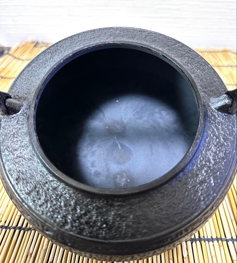 新品、供箱等付属品付 南部岩鋳四代目清末作 丸型肩付亀甲 ♡様売約済み