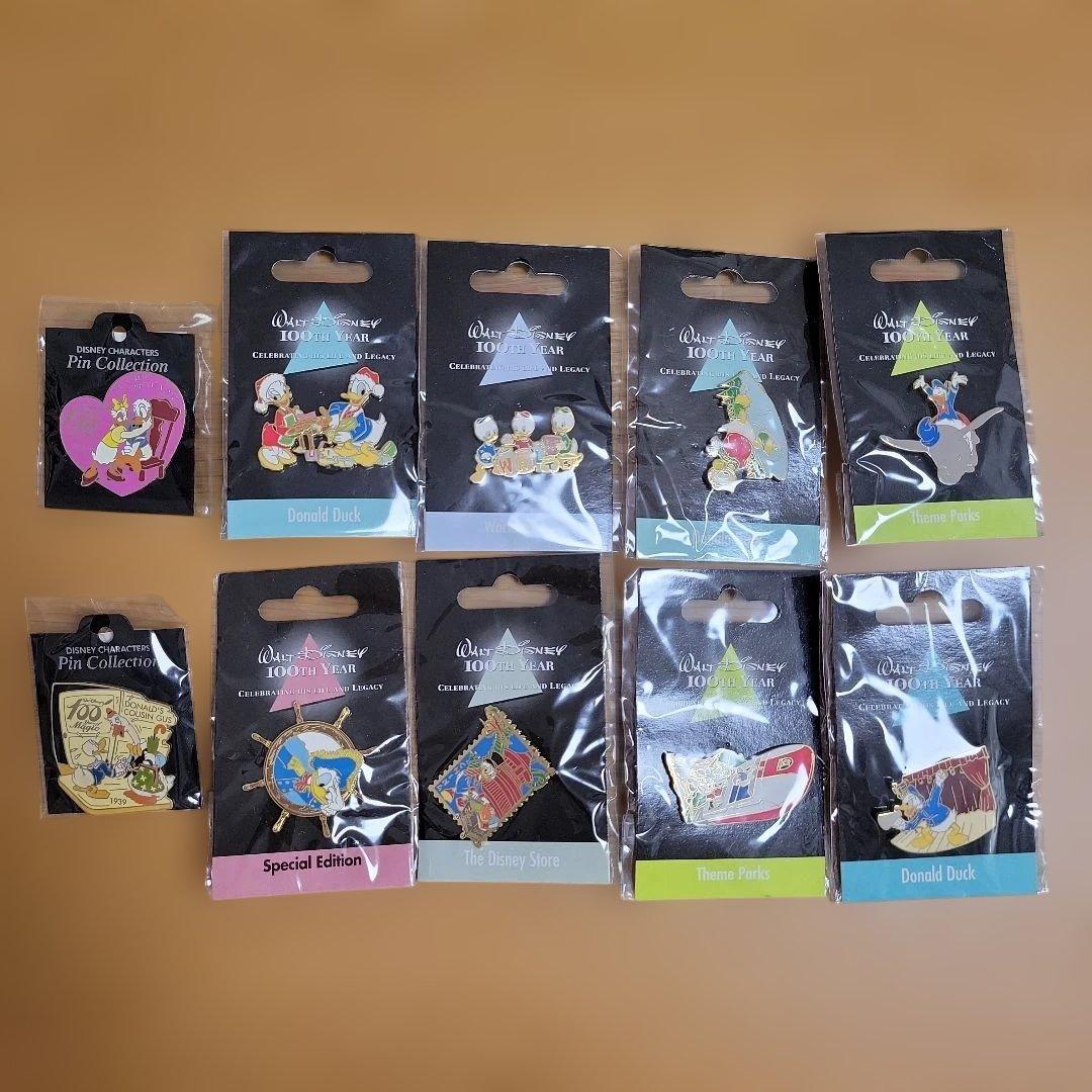 【ディズニー】ピンバッジ　100周年　ドナルド　デイジー　まとめ売り