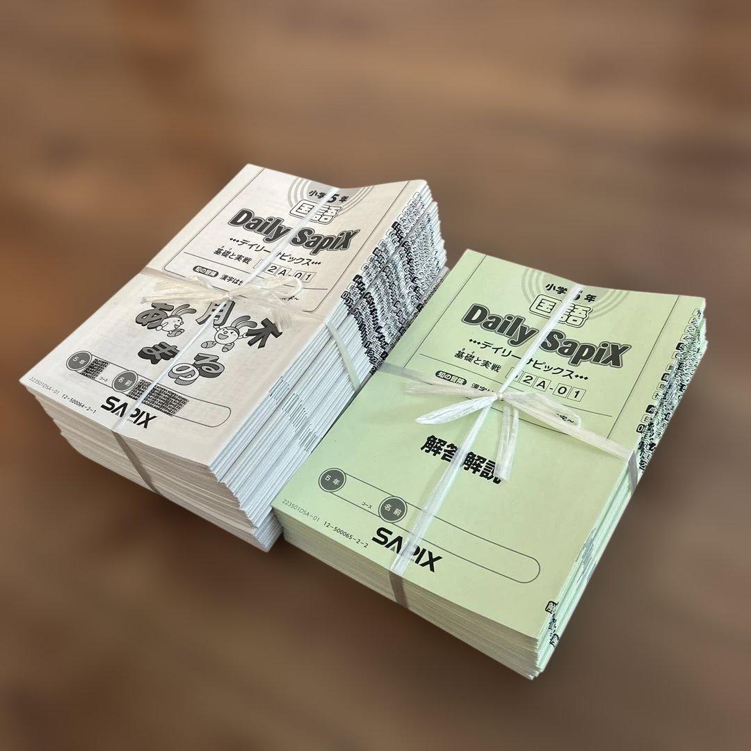 サピックス　5年　国語　1年分テキスト　フルセット　欠番なし　季節講習付