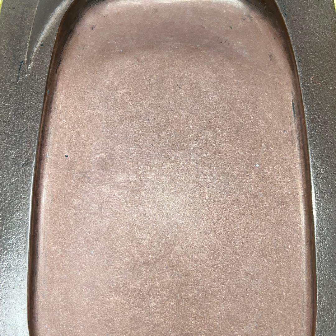 ⭕️赤間硯　昭竜山　笹竹彫刻　四六寸大　縁を手間掛け細かく打突