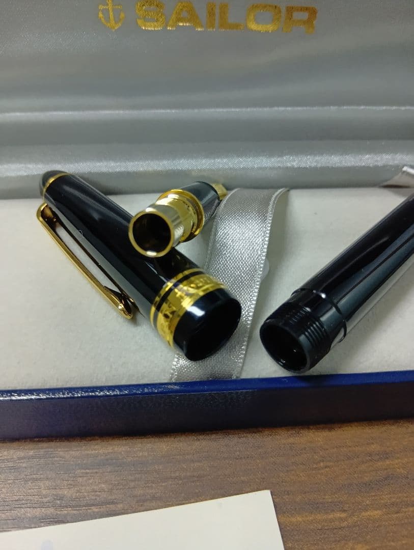 SAILOR 黒 万年筆 専用ケース付き