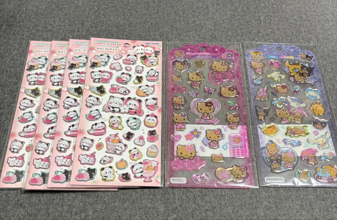 【全部国内正規品】シールおまとめ　14点　サンリオ　もちパン　肉球スクイーズ