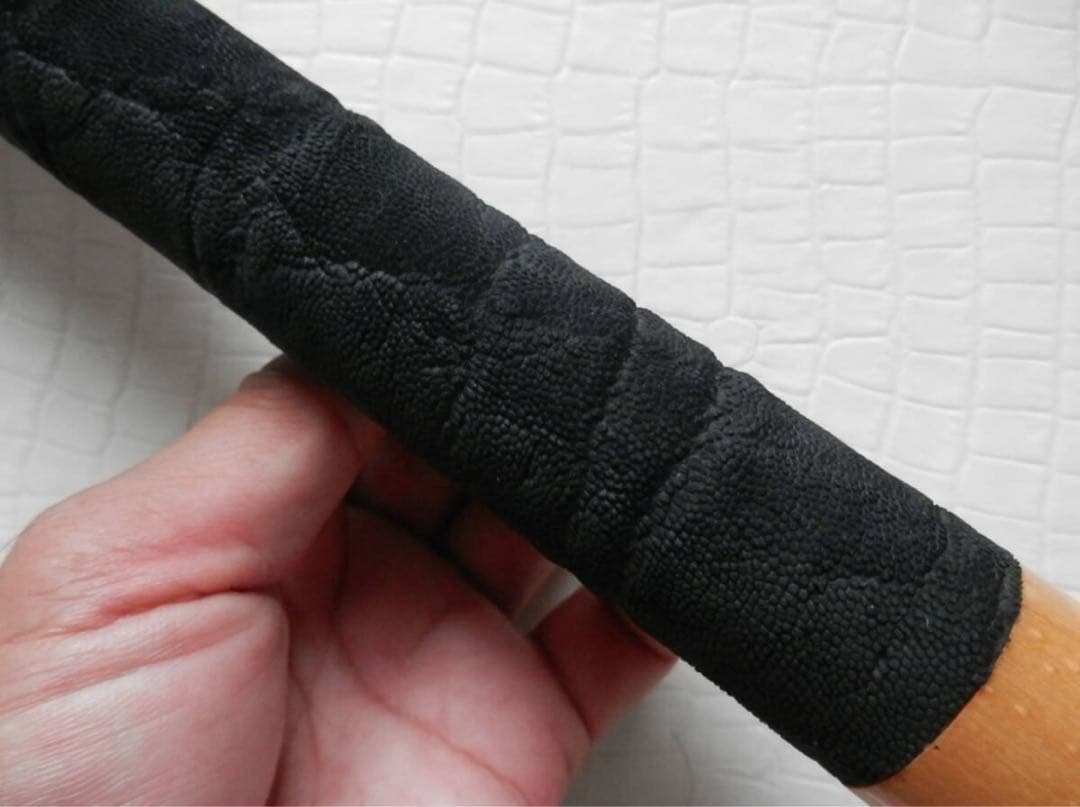 【極美品】象革 エレファント 本革 レザー ブラック ビリヤード グリップ