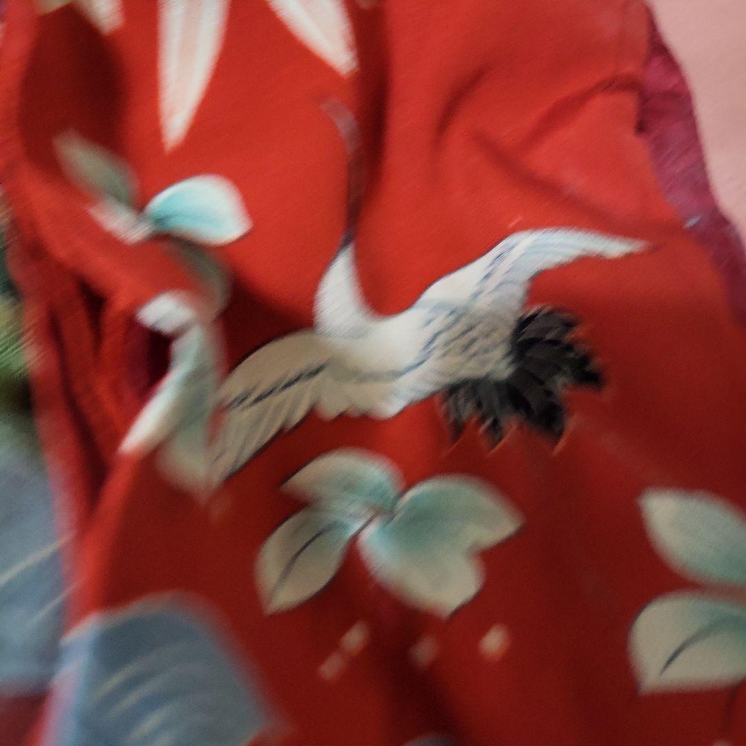 工房朋　市松人形 赤い着物 陶器製 約50cm