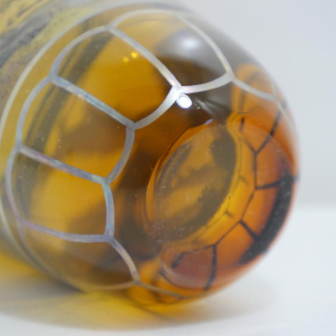 ボヘミアグラス：ペンドロイング・オブジェ（花器）