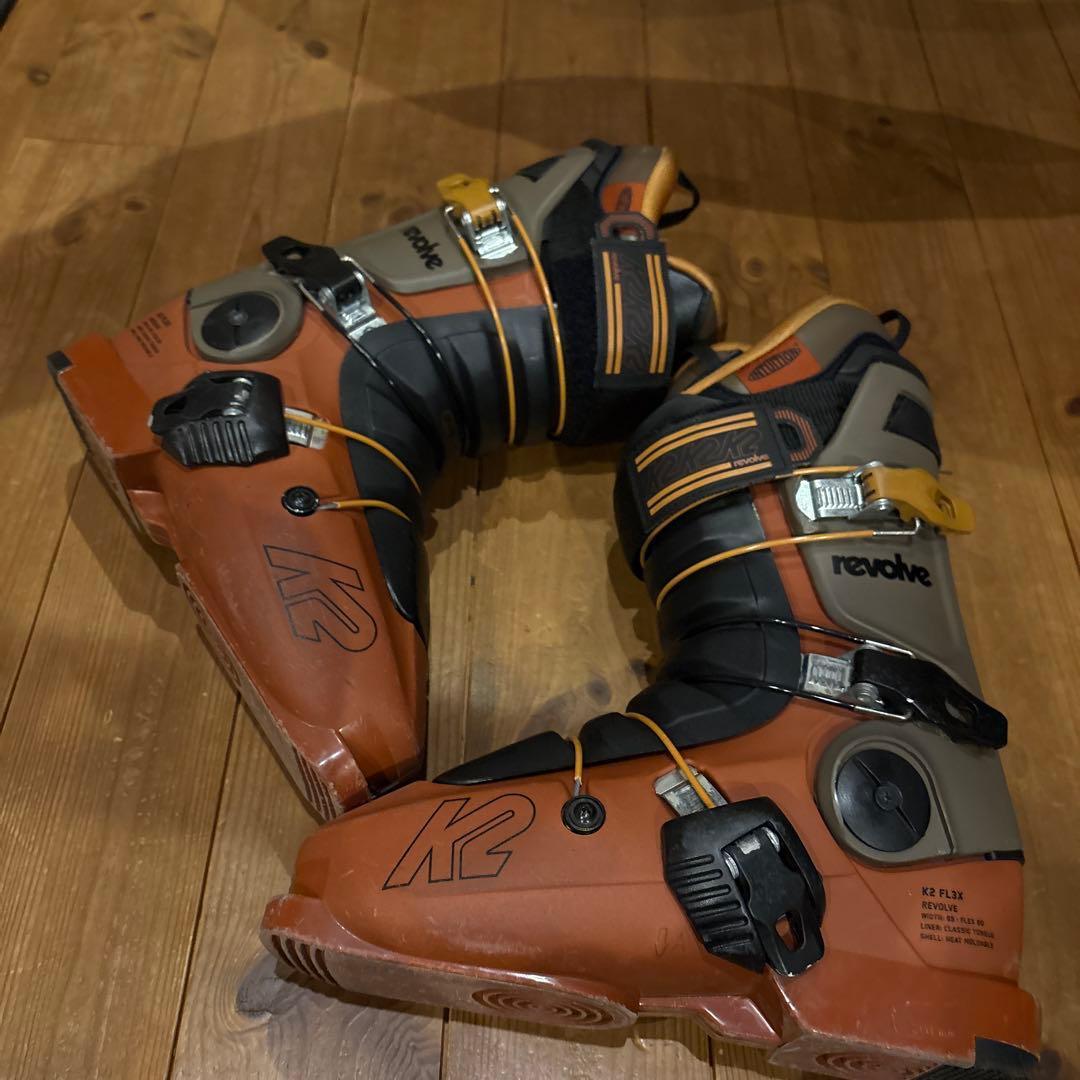K2 revolve スキーブーツ オレンジ/ブラウン