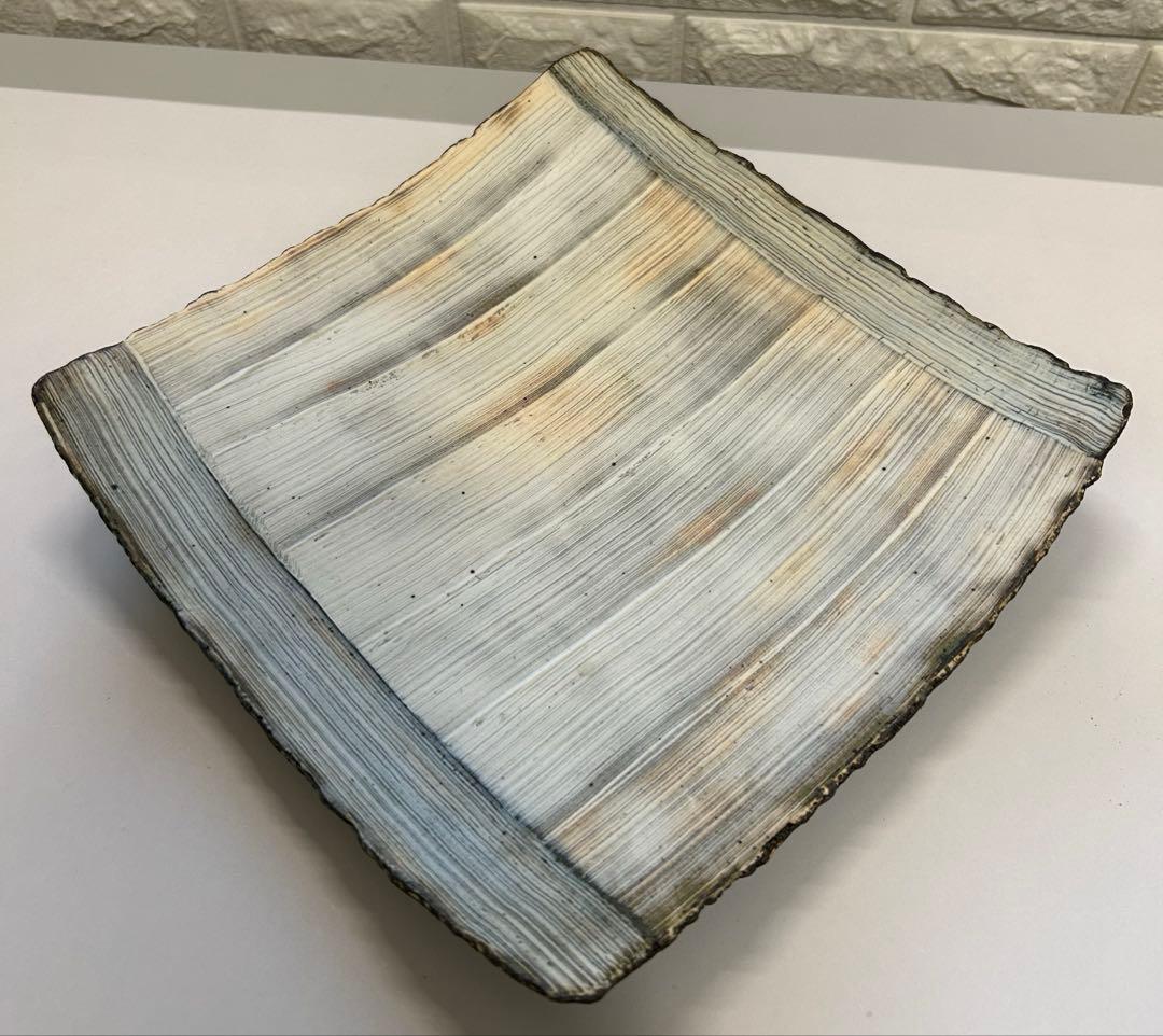 ココチ舎 Cocochiya（市野雅利）　角皿2枚組 インディゴ24cm 丹波焼