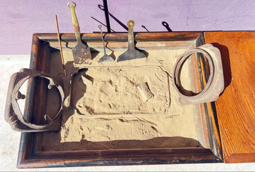 木製火鉢 引き出し付き ガラス蓋