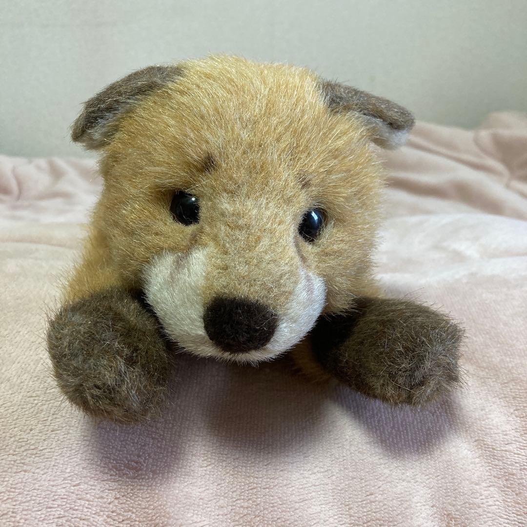 やまね工房　落合けいこ　きつねの赤ちゃん　寝そべり　ぬいぐるみ　中古品　紙タグ付