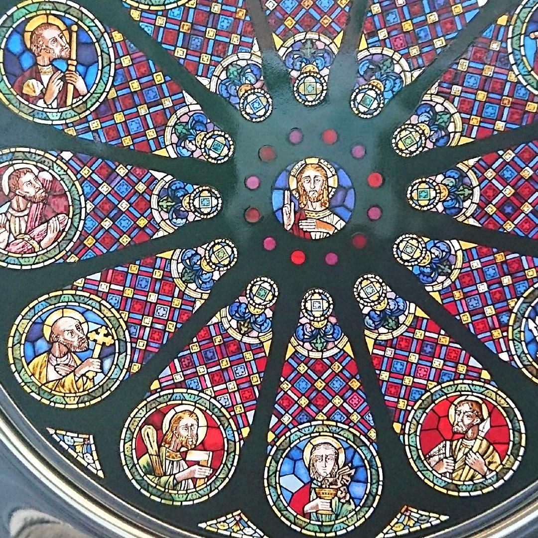 リスボン大聖堂 ステンドグラス バラ窓 グラスマスターズ社 ローズ・ウィンドウ