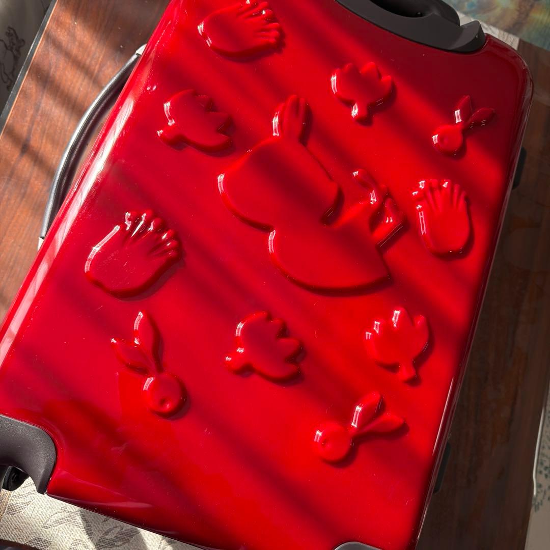 未使用 訳ありリトルミィ スーツケース L ペイズリー 赤 ムーミン