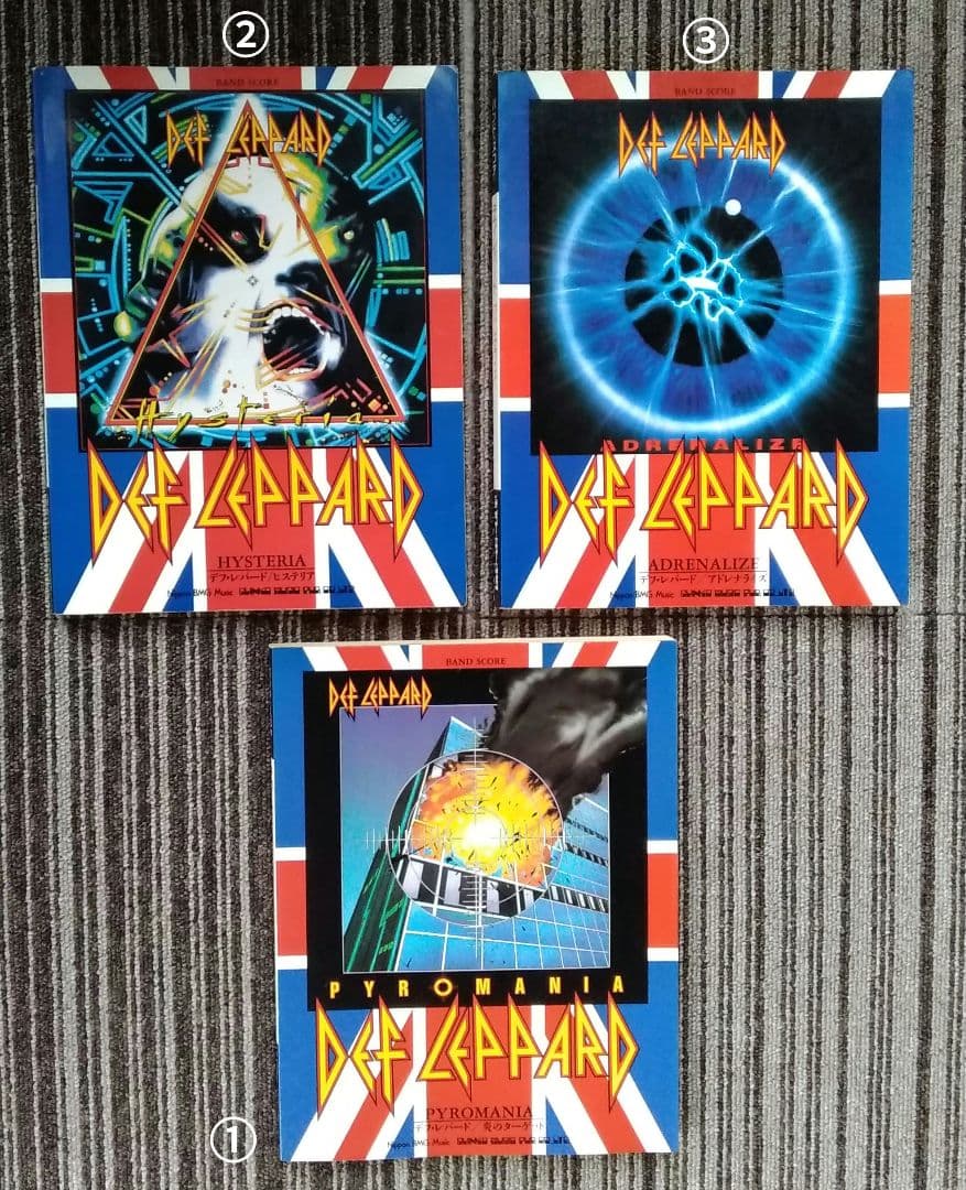 楽譜 デフ・レパード DEF LEPPARD バンドスコア 3冊セット TAB譜