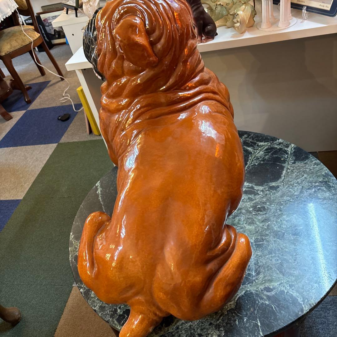 イタリア製ブルドックの置物