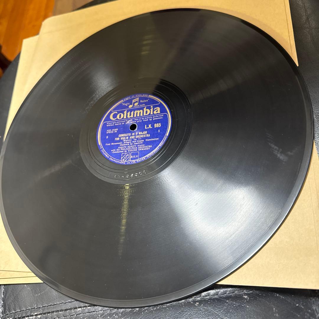 SP盤5枚JOSEFSZIGETI ブラームスviolinconcertOP77
