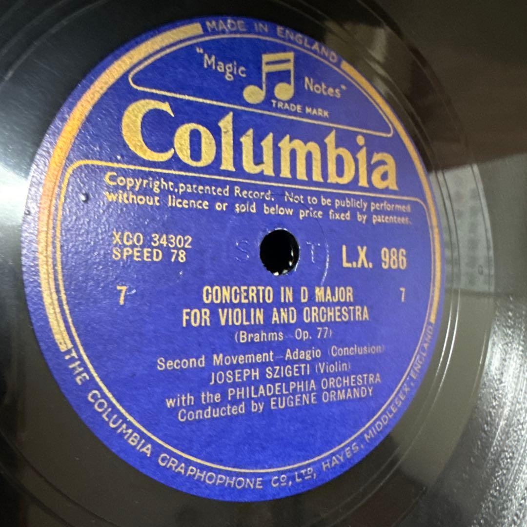 SP盤5枚JOSEFSZIGETI ブラームスviolinconcertOP77