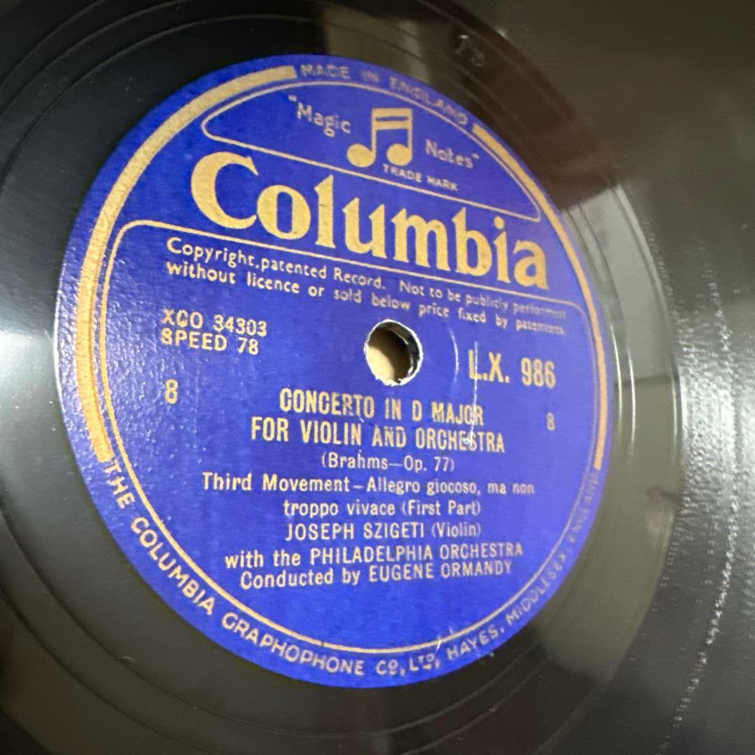 SP盤5枚JOSEFSZIGETI ブラームスviolinconcertOP77