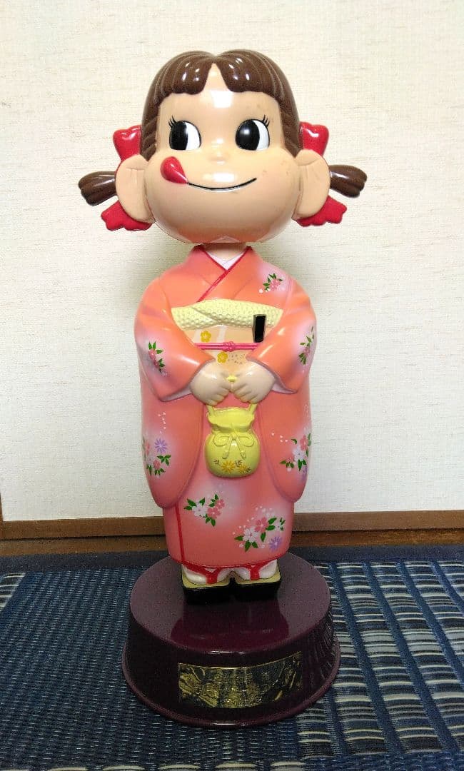 不二家 2003 親子でケーキづくり イベント ペコちゃん 首振り人形 非売品