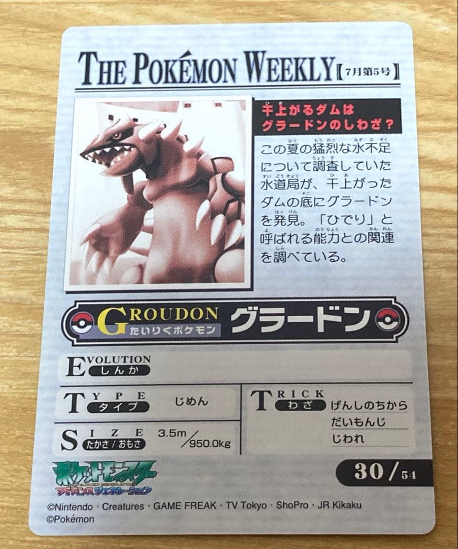 ポケモンウィークリー　グラードン