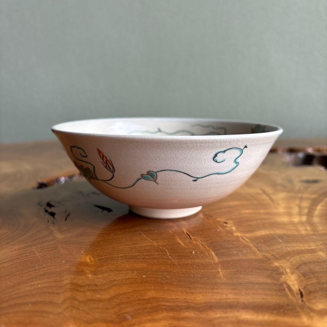 中村香菊造 平茶碗 朝顔 抹茶碗 茶道具 紙箱