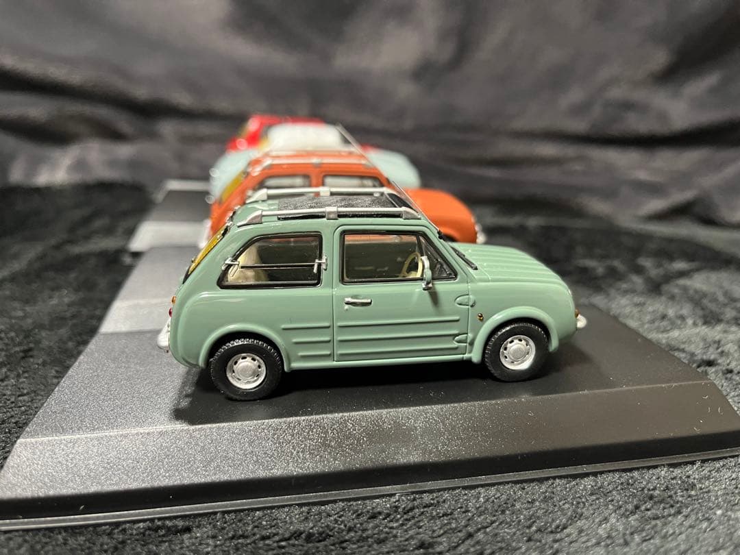 箱有　4台　京商　日産　PAO パオ　オリーブ　オレンジ　フィガロ　Be-1