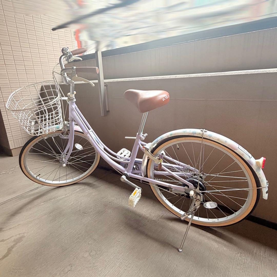 【東京】22インチ　ブリジストン　リコリーナ　ラベンダー　引き取り限定品