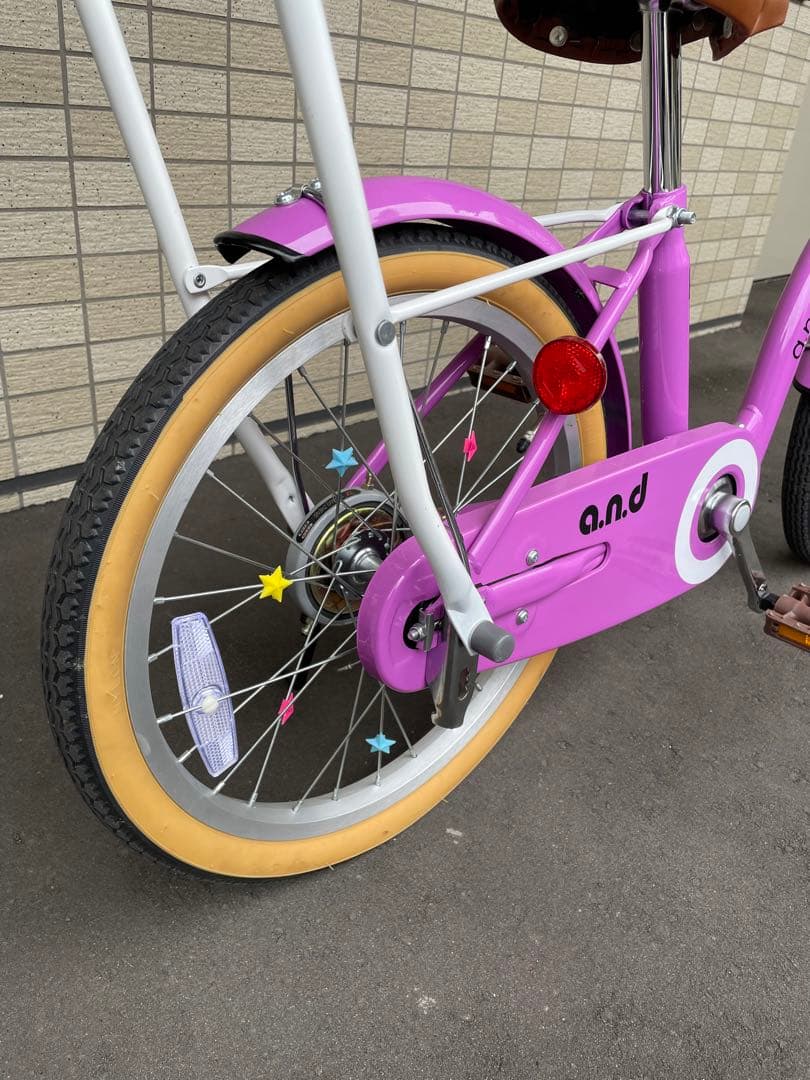 子供用自転車 18インチ ピンクパープル【札幌市取りに来られる方限定】