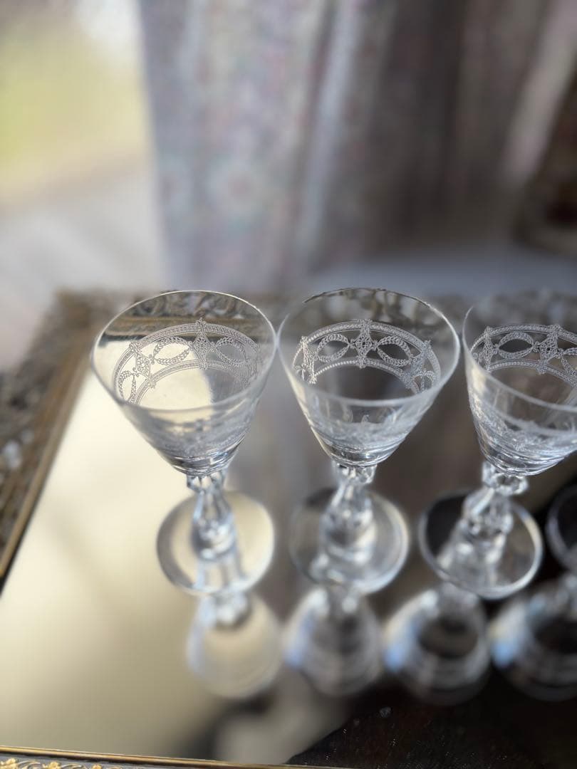 ヴァル　サンランヴェール　Val Saint Lambert エッチング　グラス