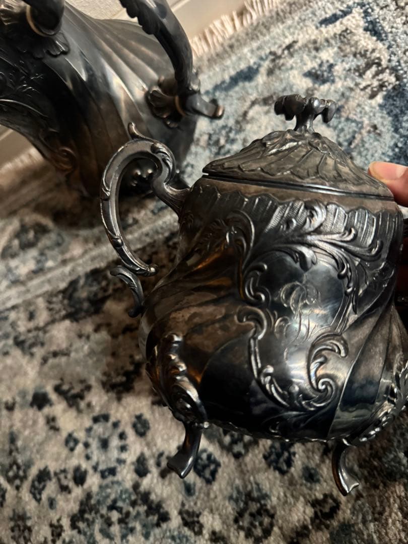 クリストフル ガリアのティーポットとミルクポットのセット