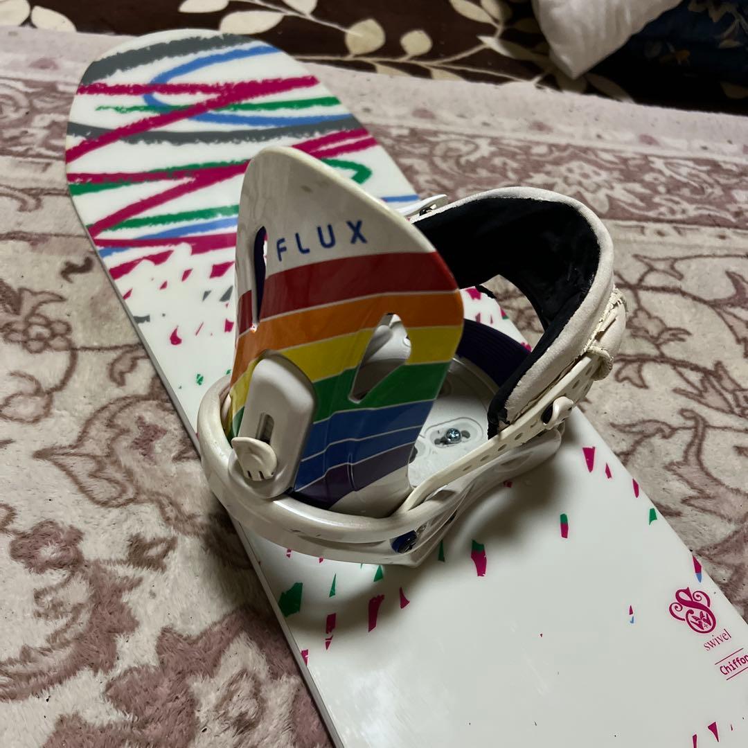 レディース 子供 146cm FLUXバイン付 スノーボード2点セット