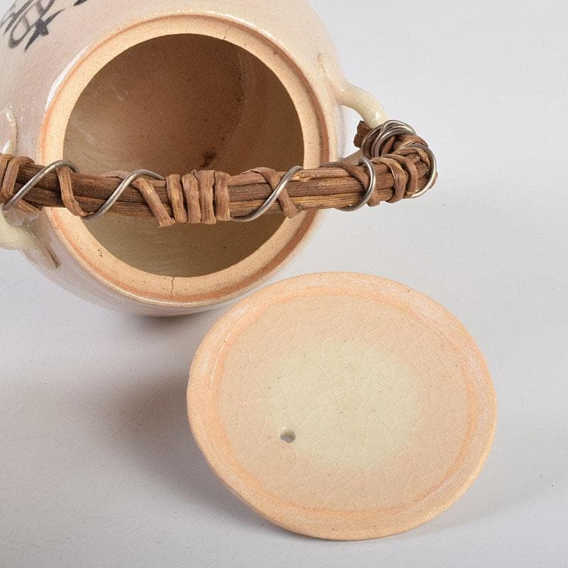 煎茶道具　京焼　河合瑞豊作　聴松茶注　土瓶　共箱　V　R9224