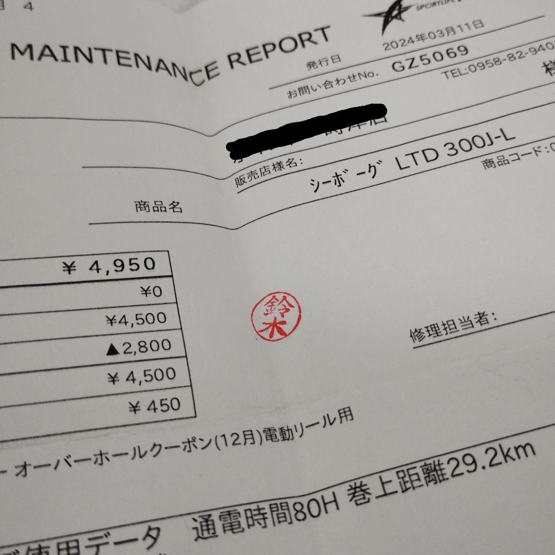 ダイワ シーボーグ LTD 300J-L（左巻き）