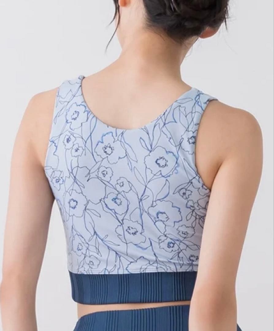 SUKALAドローイングフラワータンクトップ ダークグリーンMサイズ