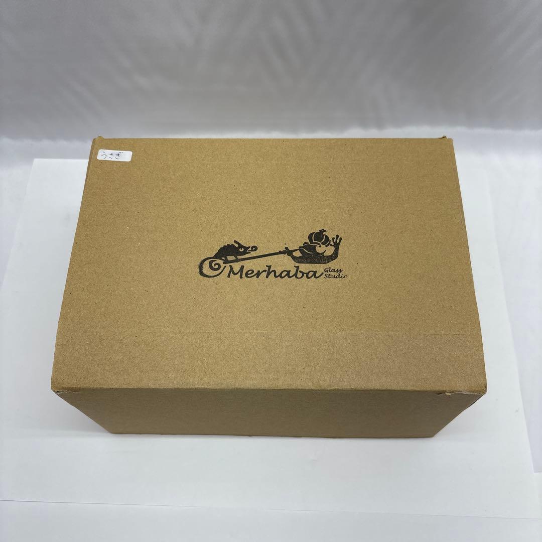 ①ガラス工房 メルハバ 作家 小林大輔 ハブラシ うさぎ ハンドメイド 置物