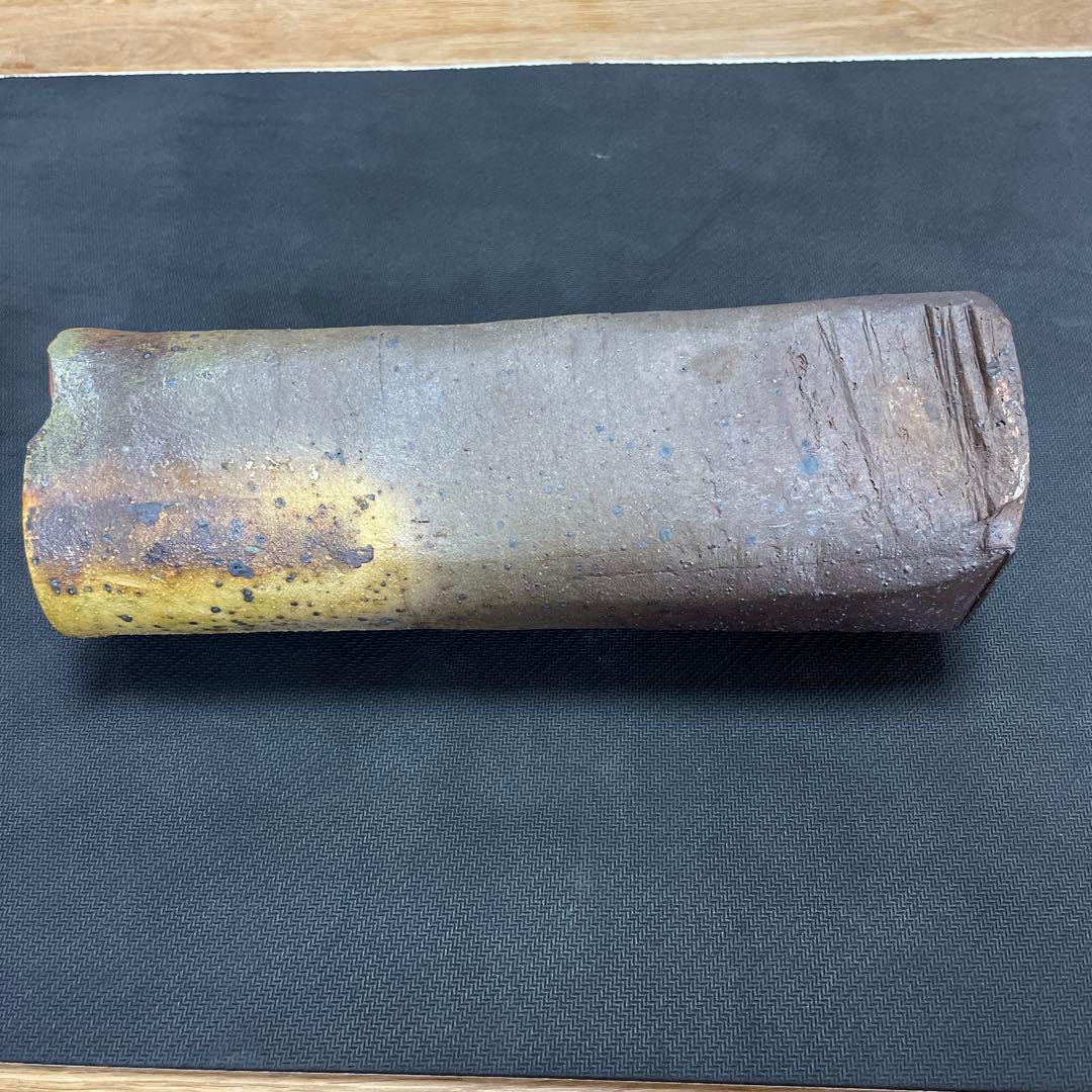 中川伊作　知花南蛮焼き　魚文　花いけ　花生　沖縄