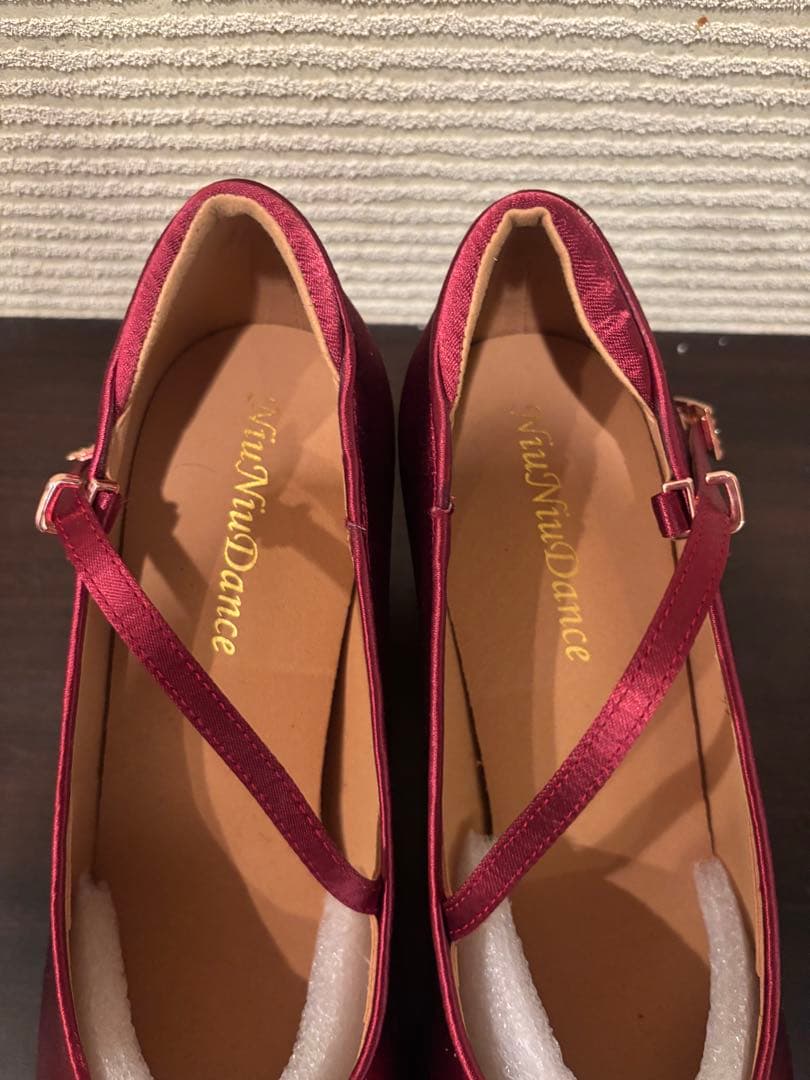 社交ダンス　シューズ　赤