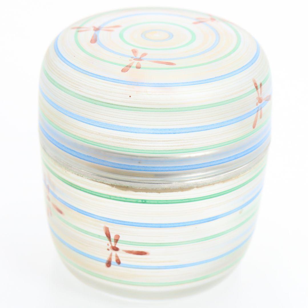 水崎長寿作 義山 独楽蜻蛉 棗 ガラス 硝子 茶道具 共箱共布　V988