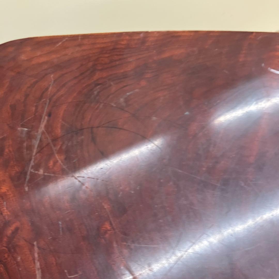 4F アンティーク 三角形 ミニテーブル 猫脚 螺鈿細工 飾り台 ヴィンテージ