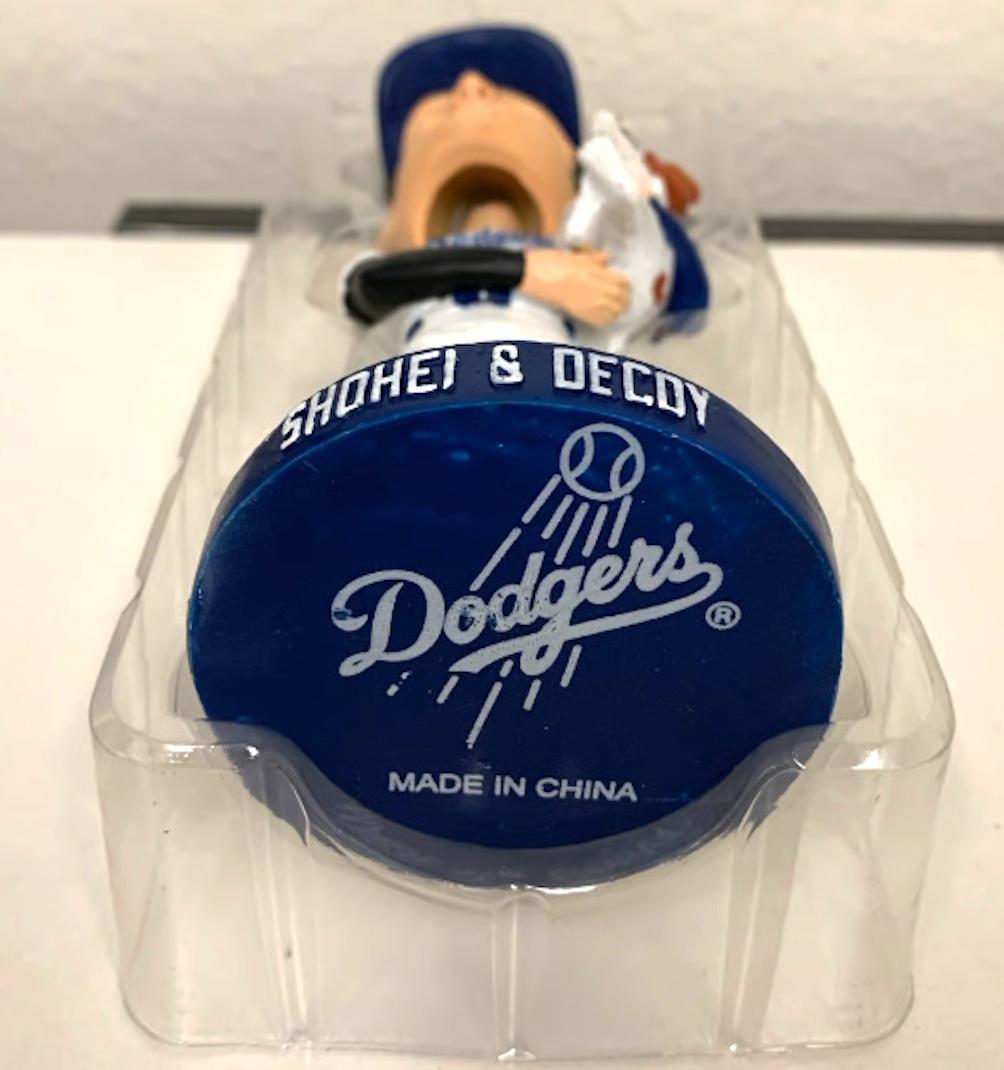 大谷翔平 ドジャース バブルヘッド人形 デコピン フェイスTシャツ:L セット