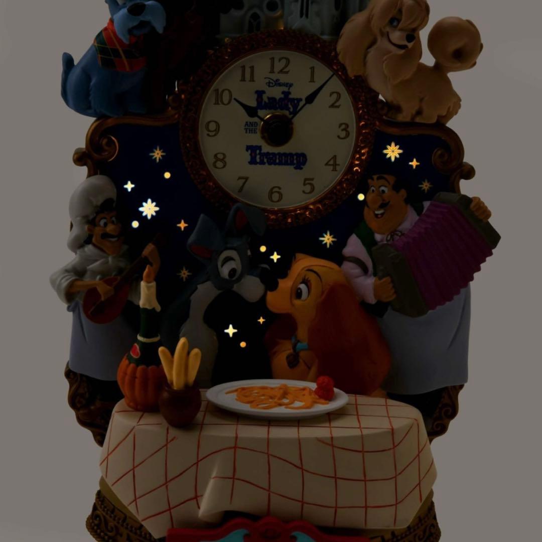 わんわん物語 時計 ライトアップ LADY AND THE TRAMP 70TH