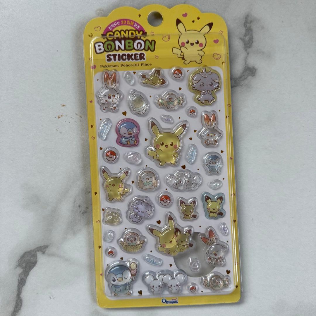 シール　サンリオ　ポケモン　セット　ぷくぷく　ボンボンシール